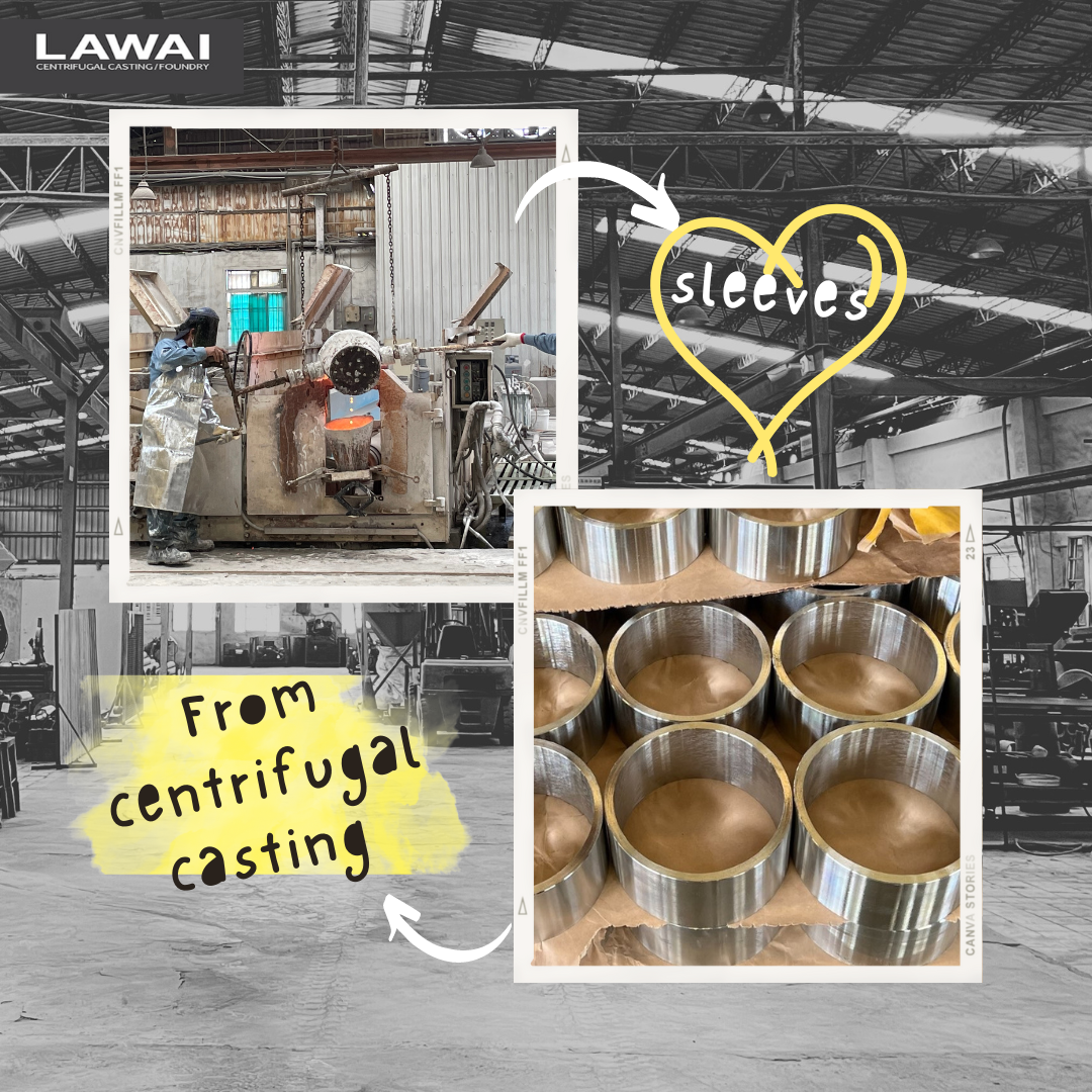 The centrifugal casting bearing sleeves are produced at LAWAI INDUSTRIAL CORPORATION