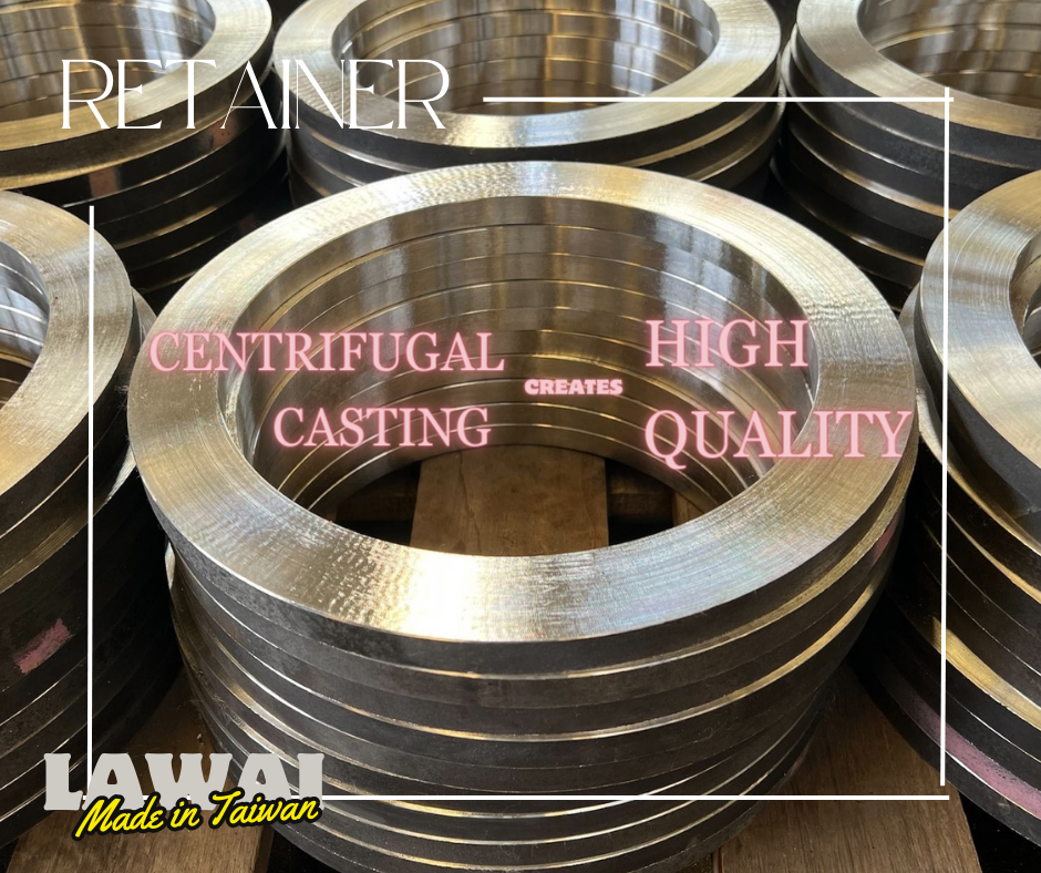 High performance butterfly valve seat retainer produced by centrifugal casting in Taiwan in Asia