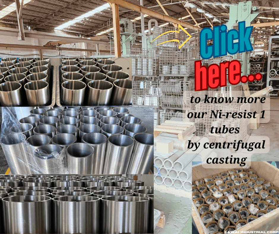 LAWAI is the Taiwanese centrifugal casting manufacturer able to produce Ni-resist 1, A436 Type 1 tubes of ESP electrical submersible pumps applied in oil gas industry