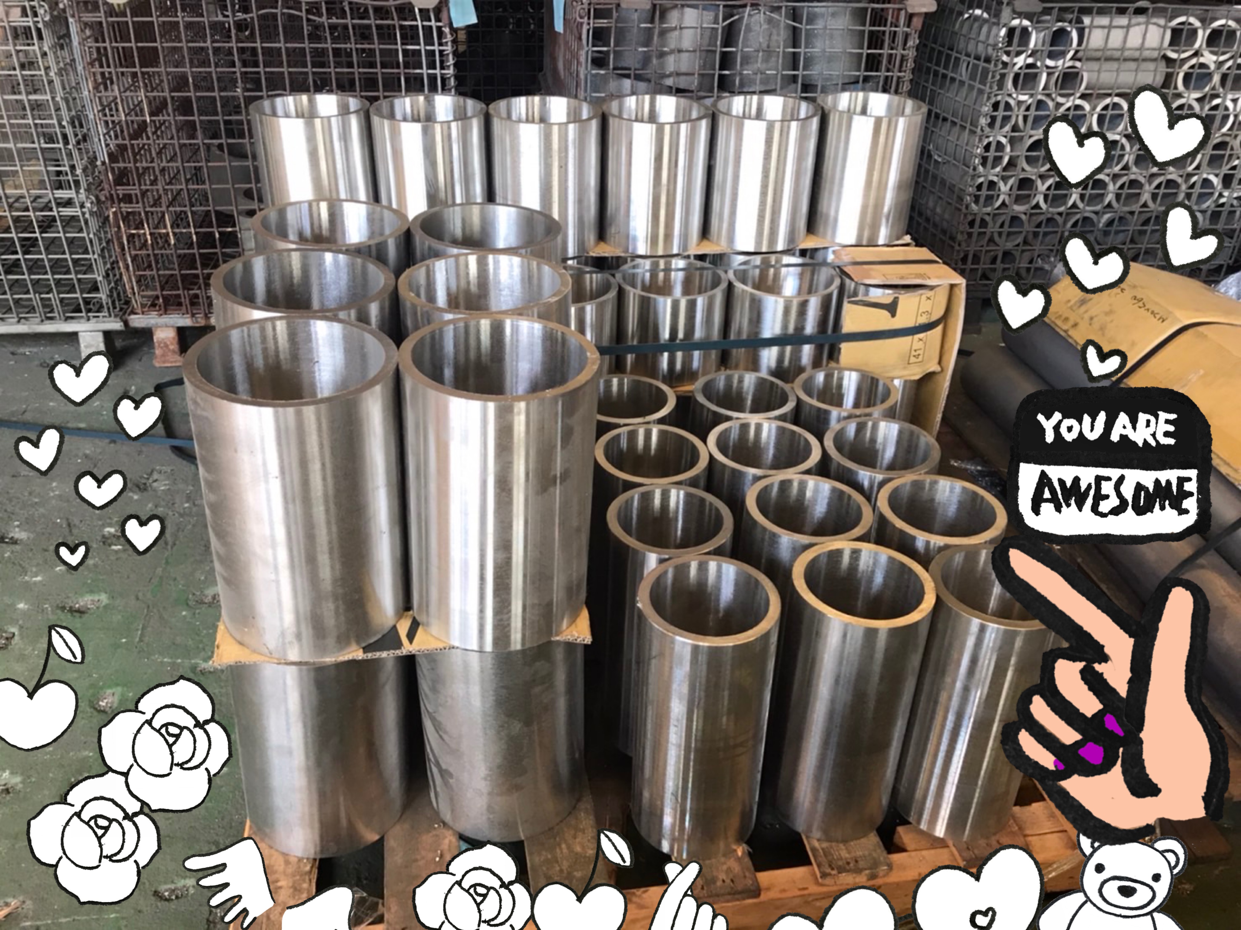 Stainless steel 316 hollow bar manufactured by centrifugal casting at LAWAI INDUSTRIAL CORP.